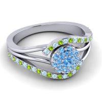 Statement Floral Pave Devaka Ring