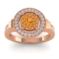 Statement Floral Pave Mitra Ring
