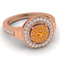 Statement Floral Pave Mitra Ring