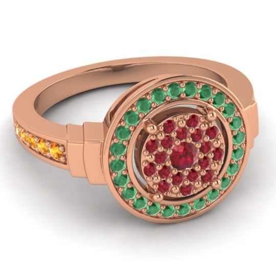 Statement Floral Pave Mitra Ring