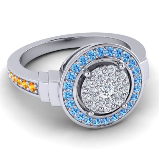 Statement Floral Pave Mitra Ring