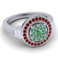 Statement Floral Pave Mitra Ring