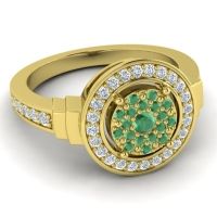 Statement Floral Pave Mitra Ring