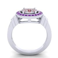 Statement Floral Pave Mitra Ring