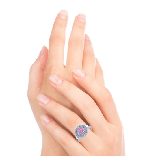 Statement Floral Pave Mitra Ring