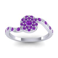 Petite Floral Pave Jurni Ring