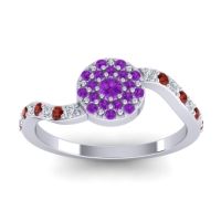 Petite Floral Pave Jurni Ring
