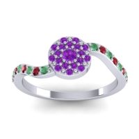 Petite Floral Pave Jurni Ring