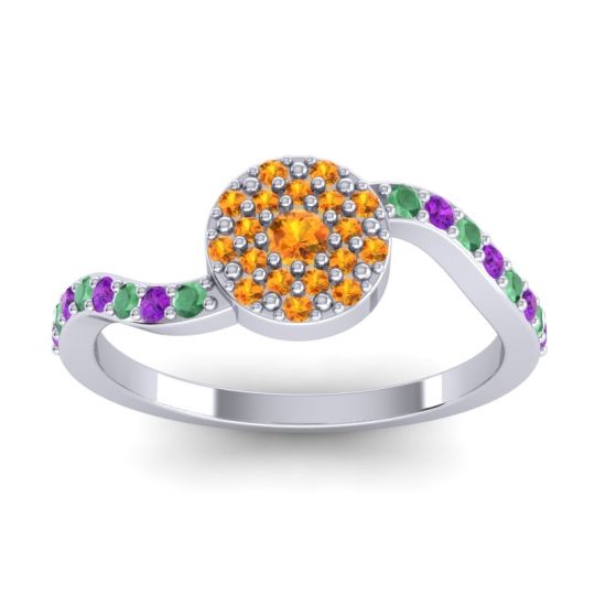 Petite Floral Pave Jurni Ring