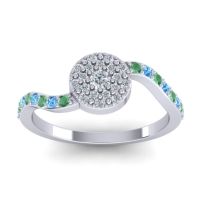 Petite Floral Pave Jurni Ring