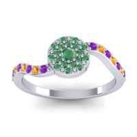 Petite Floral Pave Jurni Ring