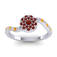 Petite Floral Pave Jurni Ring