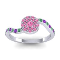 Petite Floral Pave Jurni Ring