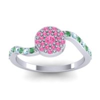 Petite Floral Pave Jurni Ring
