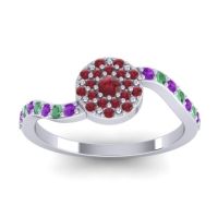 Petite Floral Pave Jurni Ring