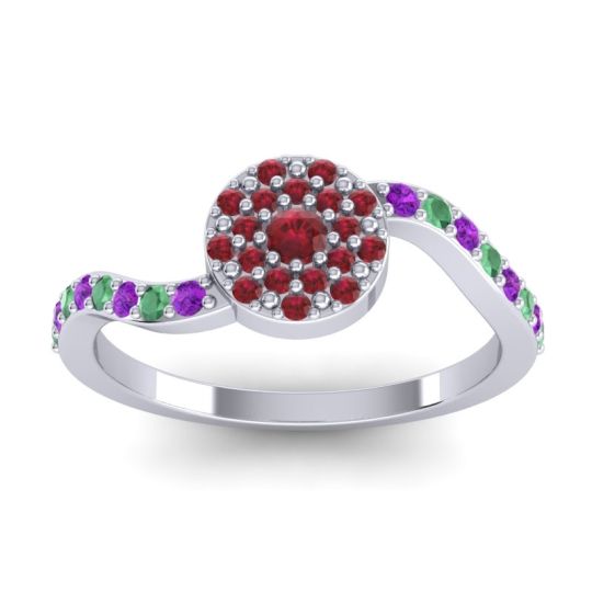 Petite Floral Pave Jurni Ring