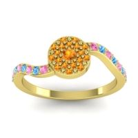 Petite Floral Pave Jurni Ring