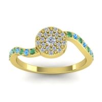 Petite Floral Pave Jurni Ring