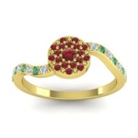 Petite Floral Pave Jurni Ring