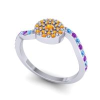 Petite Floral Pave Jurni Ring