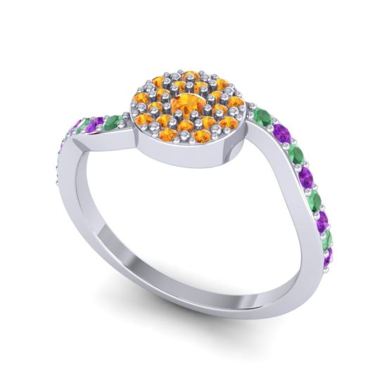 Petite Floral Pave Jurni Ring