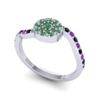 Petite Floral Pave Jurni Ring