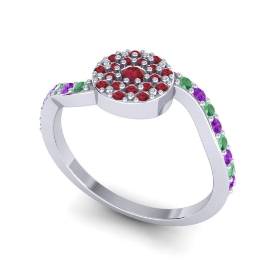 Petite Floral Pave Jurni Ring