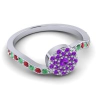 Petite Floral Pave Jurni Ring