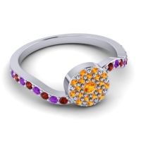 Petite Floral Pave Jurni Ring