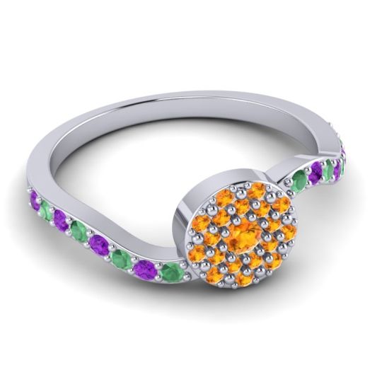 Petite Floral Pave Jurni Ring