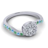 Petite Floral Pave Jurni Ring
