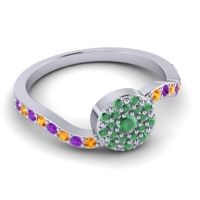 Petite Floral Pave Jurni Ring
