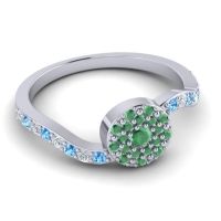 Petite Floral Pave Jurni Ring