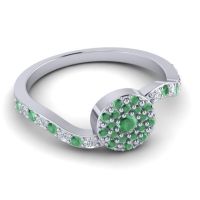 Petite Floral Pave Jurni Ring