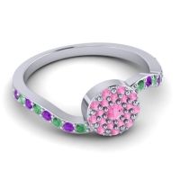 Petite Floral Pave Jurni Ring