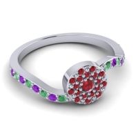 Petite Floral Pave Jurni Ring