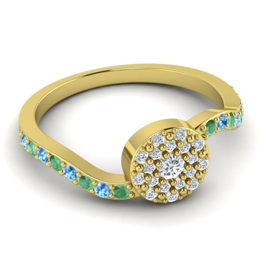 Petite Floral Pave Jurni Ring