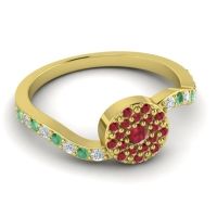 Petite Floral Pave Jurni Ring