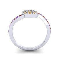 Petite Floral Pave Jurni Ring