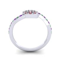 Petite Floral Pave Jurni Ring