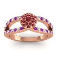 Statement Floral Pave Pula Ring