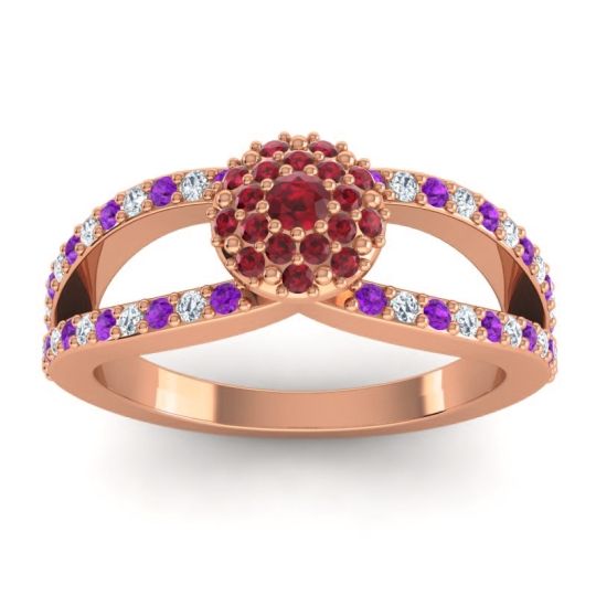 Statement Floral Pave Pula Ring