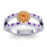 Statement Floral Pave Pula Ring