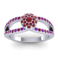 Statement Floral Pave Pula Ring