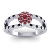 Statement Floral Pave Pula Ring