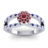 Statement Floral Pave Pula Ring