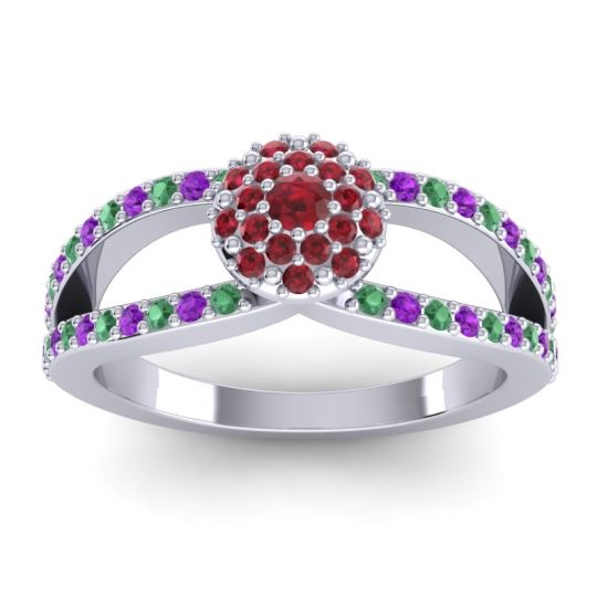 Statement Floral Pave Pula Ring