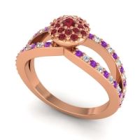 Statement Floral Pave Pula Ring