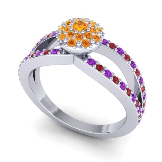 Statement Floral Pave Pula Ring