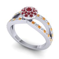 Statement Floral Pave Pula Ring